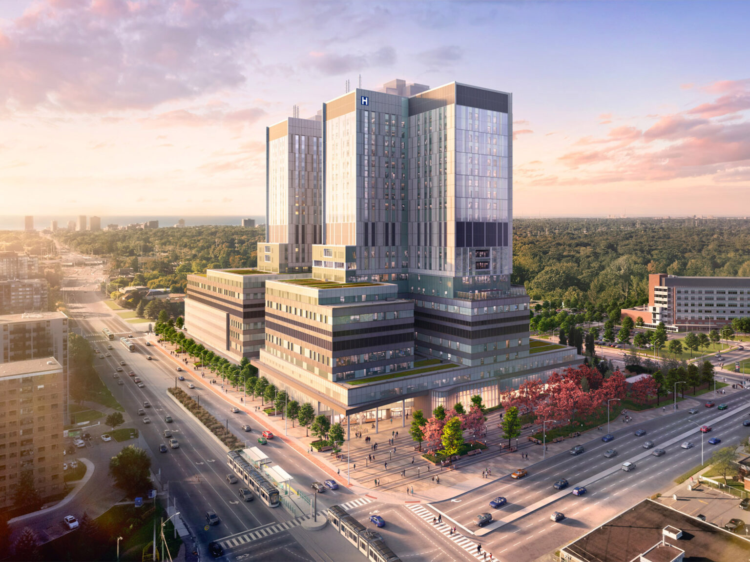 A Cicada Design Rendering of The Peter Gilgan Mississauga Hospital